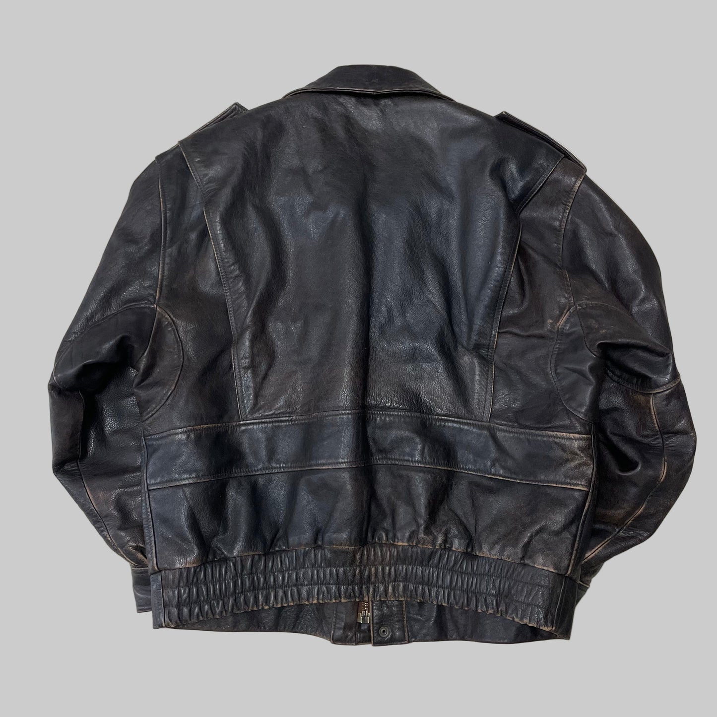 Giubbotto nero in pelle Vintage