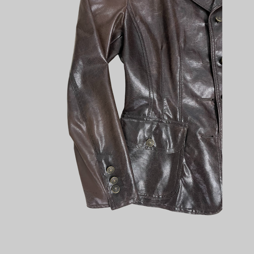 Giacca in pelle Moschino