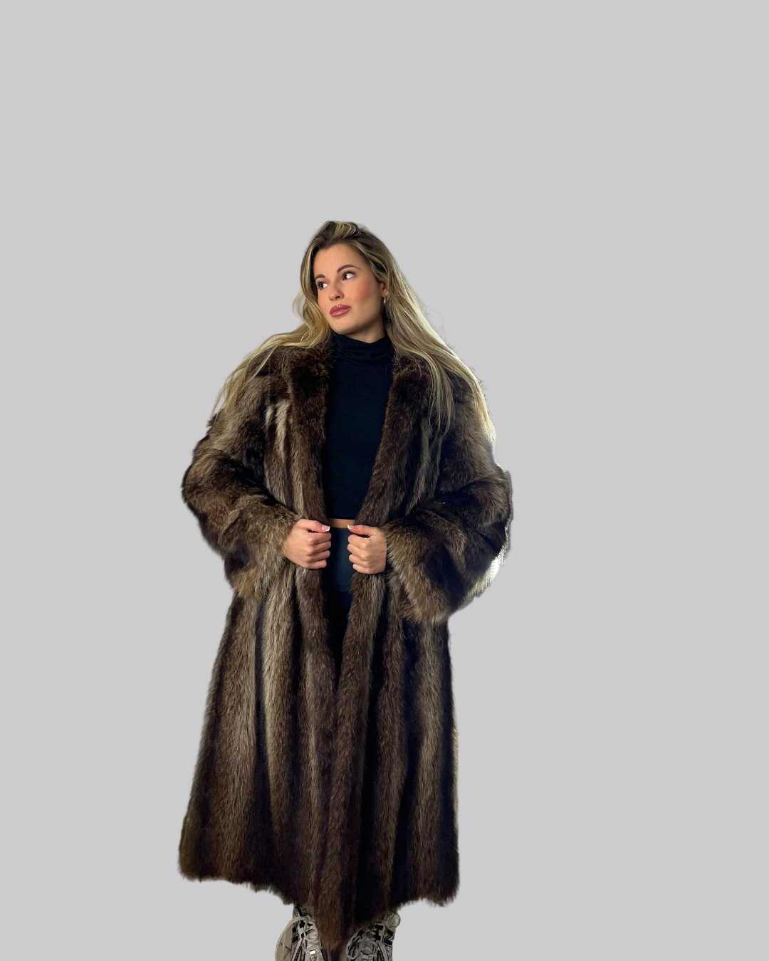 Cappotto in marmotta lungo