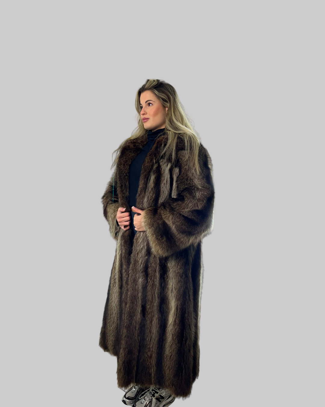 Cappotto in marmotta lungo