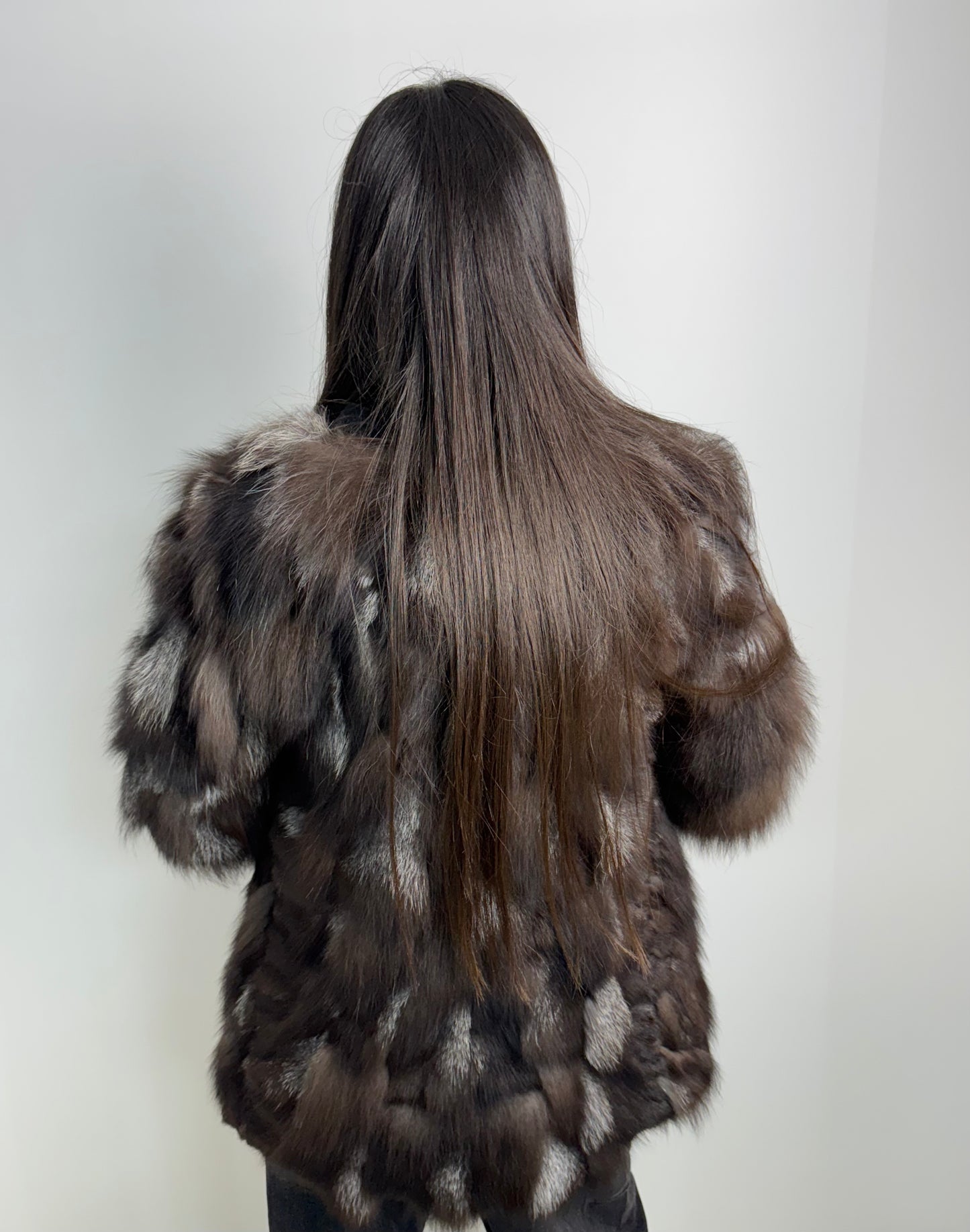 Pelliccia in volpe argentata