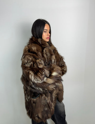 Pelliccia in volpe argentata