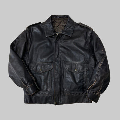 Giubbotto nero in pelle Vintage