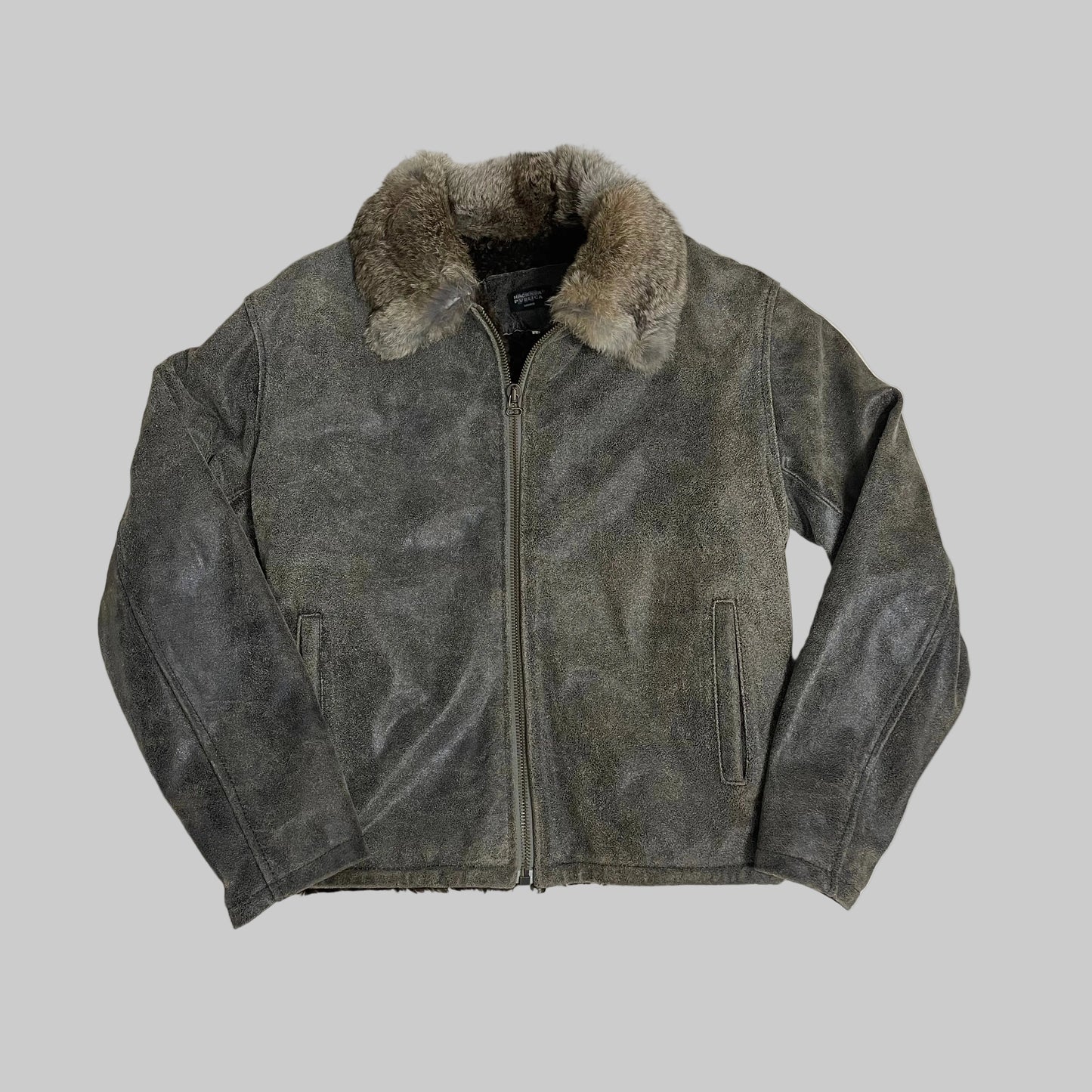 Giubbotto imbottito con collo in pelliccia