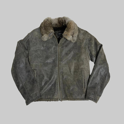 Giubbotto imbottito con collo in pelliccia