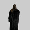 Cappotto in visone nero