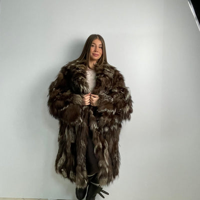 Pelliccia di volpe oversize