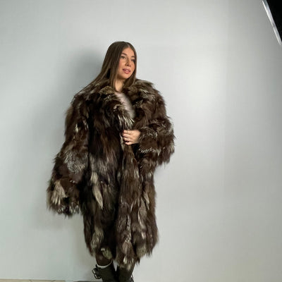Pelliccia di volpe oversize