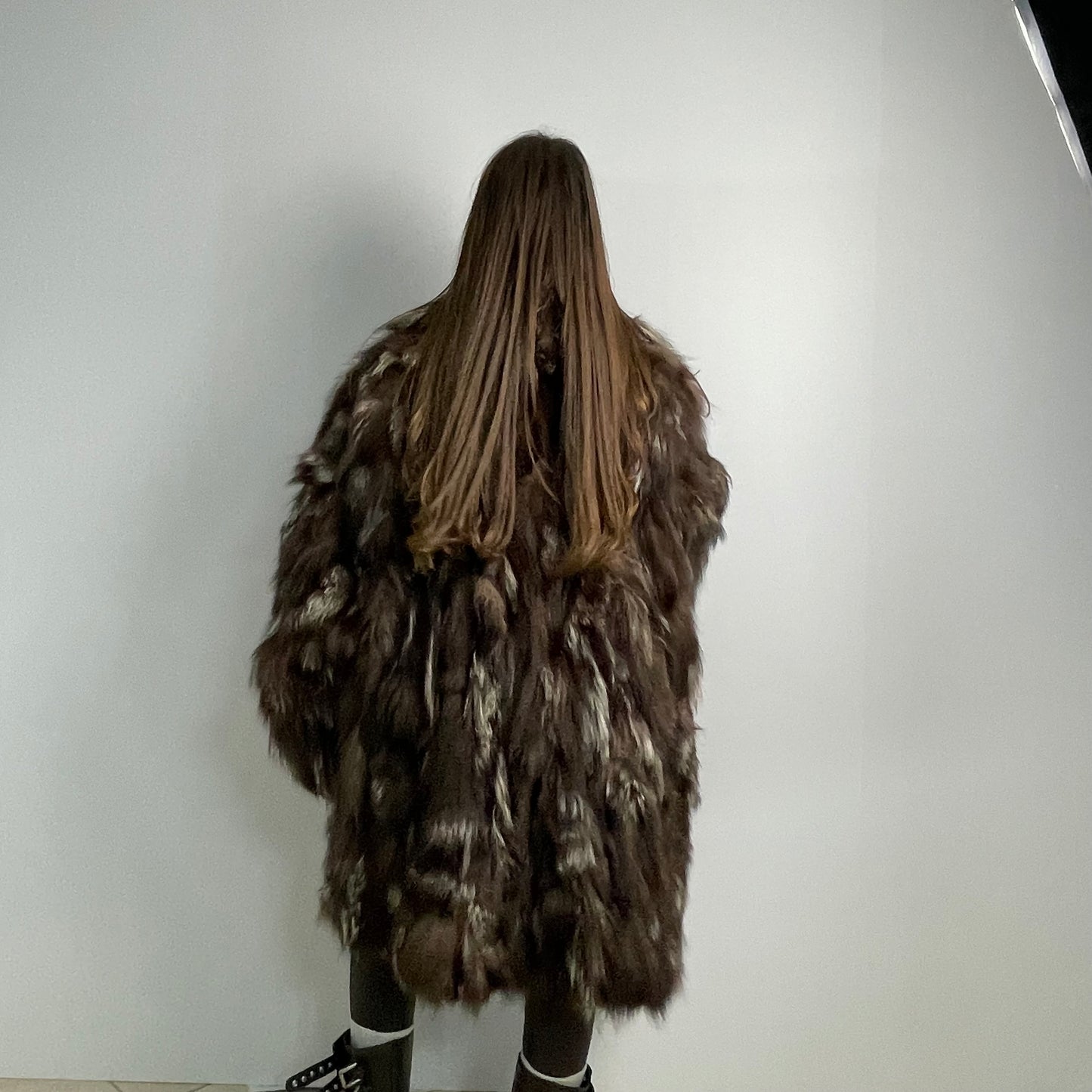 Pelliccia di volpe oversize