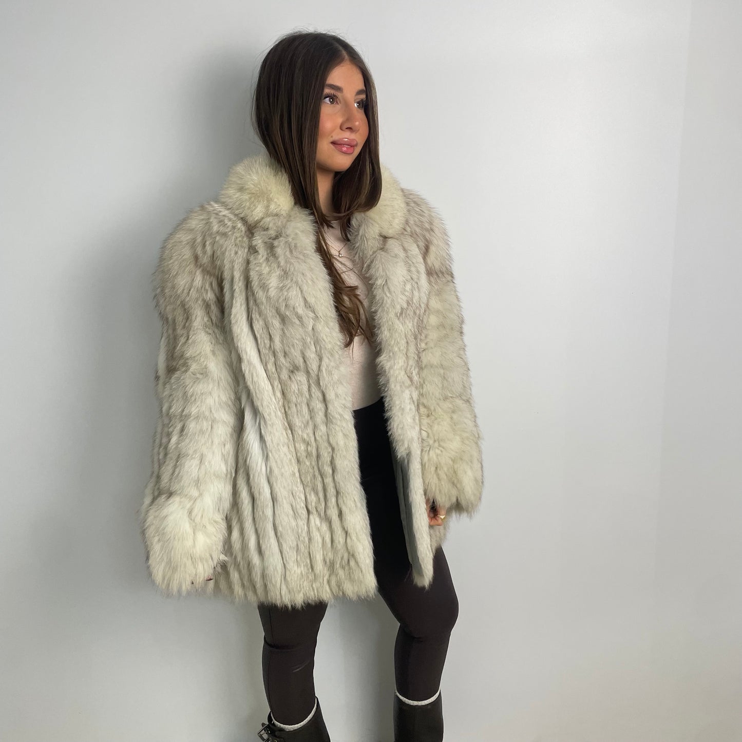 Pelliccia di volpe bianca