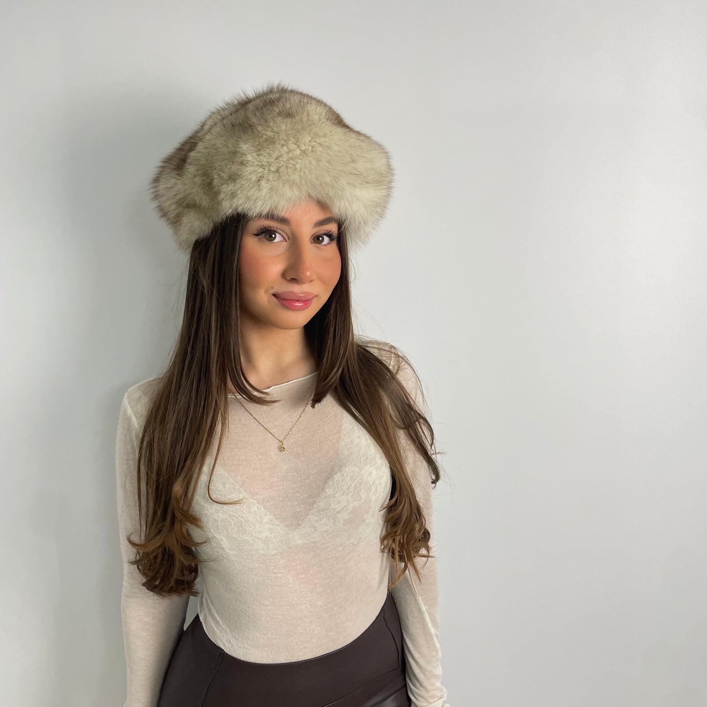 Cappello in pelliccia di volpe