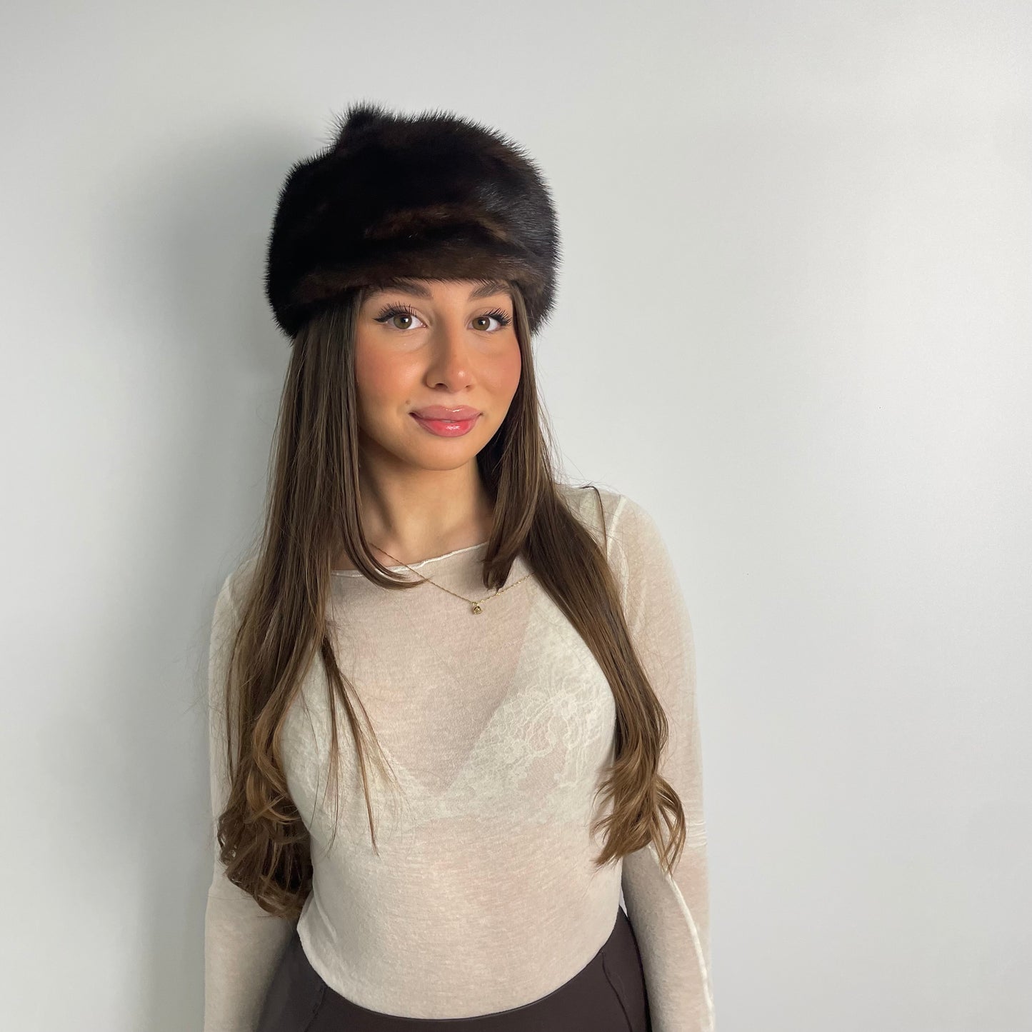 Cappello in pelliccia di visone