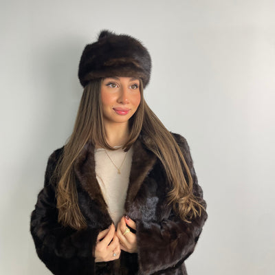 Cappello in pelliccia di visone